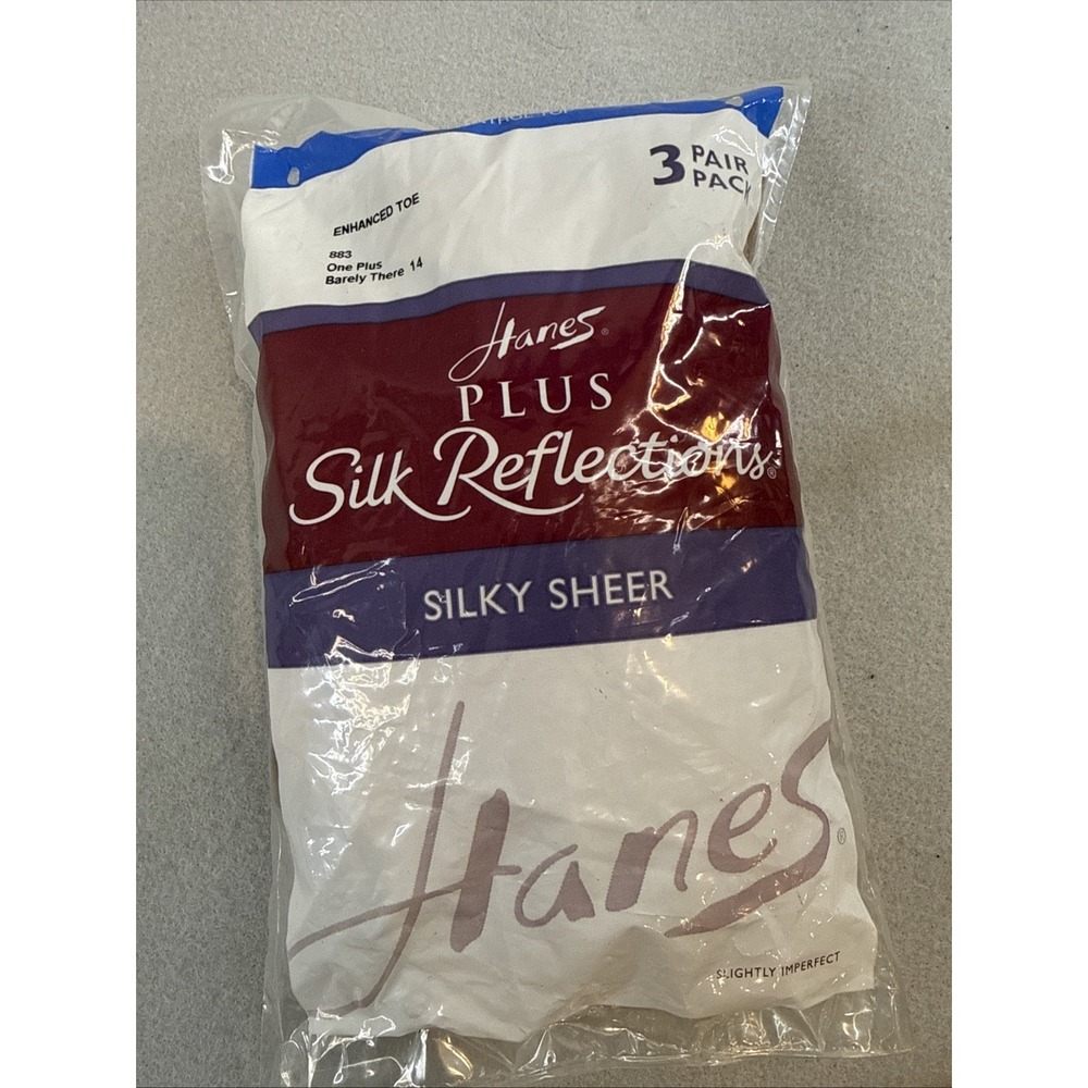 Hanes Plus Silk Reflections Silky Sheer Control Top Pantyhose, One Plus